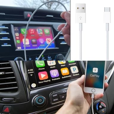 2 Pack Car Carplay Cable for iPhone 17 Air/15/16 16e 15 Pro Max 15 Plus USB A to USB Type C Data Cord,iPad 10th Gen, Samsung Galaxy Tab A7 A8 A9 S10+ S9 S8 S7 Note 10 S10,LG Phone Charger Charging - Image 3