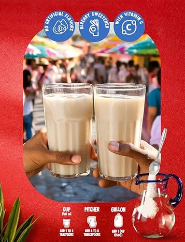 Klass Aguas Frescas | Drink Mix | Horchata | Flavors From Natural Sources, No Artificial Flavors, With Vitamin C (Makes 7 to 9 Quarts) 14.1 Oz Family Pack (4-Pack) - Image 3