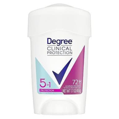 Degree Clinical Protection Antiperspirant Deodorant 72-Hour Sweat & Odor Protection 5-in-1 Antiperspirant for Women 1.7 oz - Image 1