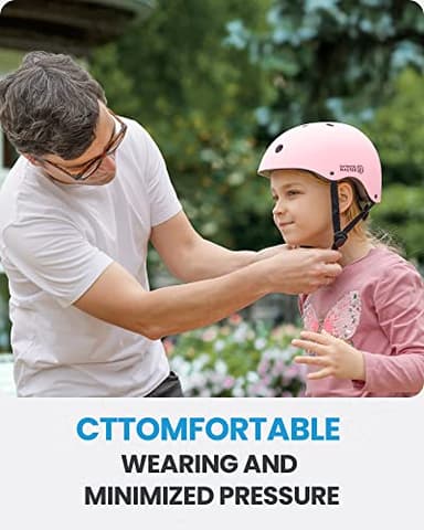 OutdoorMaster Youth & Kids Bike Helmet - Adjustable Multi-Sports Skateboard Helmet with Removable Liners for Balance Bike, Toddler Scooter, One Wheel Hoverboard - Pink - L - Image 2