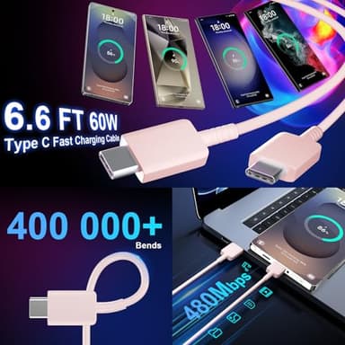 USB C Fast Charger, 25W Samsung Charger Super Fast Charging Type C Android Phone Charger with 6.6FT Cable for Samsung Galaxy S25/S25 Ultra/S25+/S24/S24 Ultra/S24+/S23 Ultra/S23/s22/S21/S20/Note 20/10 - Image 4
