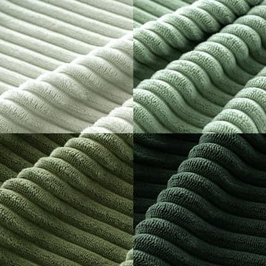 MIULEE Boho Farmhouse Sage Green Throw Pillow Covers 18x18 Inch Set of 4 Mordern Nordic Cushion Covers Soft Corduroy Christmas Home Decor for Couch Bed Sofa Living Room Forest Green - Image 3