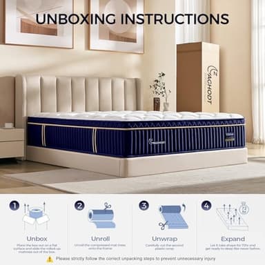Queen Mattress, 14 Inch Queen Size Hybrid Mattress in a Box, Medium Firm Memory Foam mattress, with Individual Pocket Springs, Upgrade Zoned Support, Motion Isolation&Pressure Relief, CertiPUR-US - Image 8