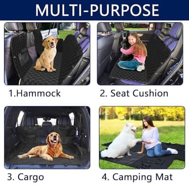 fidozen Waterproof Dog Car Seat Cover for Back Seat – Large Hammock & Door Protector with Bonus Belt | Pet Blanket, Bed, Carrier & Travel Accessory for Cars, Trucks, SUVs | Essential Orange - Image 9