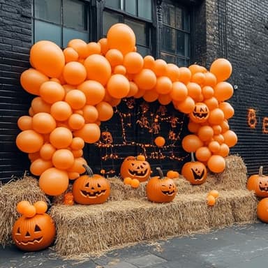 PartyWoo Orange Balloons 152 pcs Different Sizes of 18 12 10 5 Inch Fall Balloon Arch Kit Garland for Thanksgiving Halloween Little Cutie Baby Shower Birthday Party Decorations Orange-Y9 - Image 5