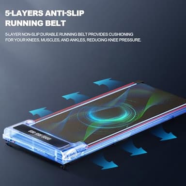 GORISE Walking Pad, Under Desk Treadmills for Home, Walking Pad, Treadmills for Home Foldable,Remote Control, LED Display, 3 in 1 Portable Walking Treadmill, 300 Lbs Capacity - Image 2