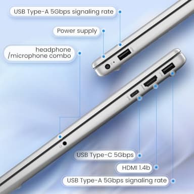 HP 15.6" Touchscreen Laptop 12th Gen Intel Core i5 16GB DDR4 RAM 1TB PCIe SSD Intel Iris Xe Graphics Wi-Fi 6E & Bluetooth 5.3 Windows 11 Pro & Office Pro Extra LT 32GB SD Card - Image 5