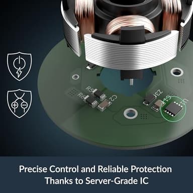 ARCTIC P14 Pro - Powerful Premium Fan, 140 mm PWM Fan, 400-2500 RPM, 0 RPM <5% PWM, Fluid Dynamic Bearing, 4-Pin - Black - Image 5