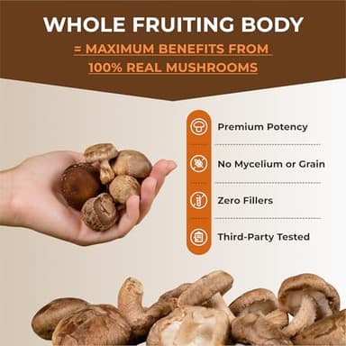 Naturealm Sacred 7 Organic Mushroom Supplement – 100% Fruiting Body Extract Powder with Lions Mane, Reishi, Chaga & More | Nootropic & Immune Support for Coffee, Tea, Smoothies – 60 Servings - Image 7