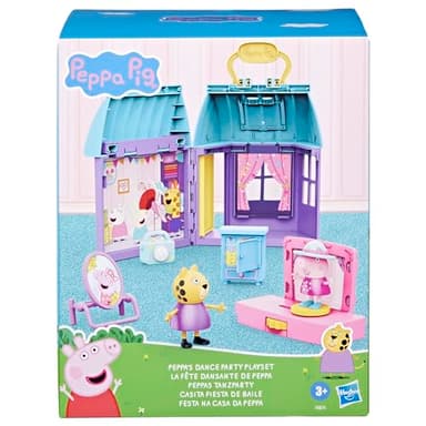 Peppa Pig Peppa’s Dance Party Playset with House, 2 Figures, 6 Accessories, Preschool Toys for Girls and Boys, Kids Gifts, Ages 3+ (Amazon Exclusive) - Image 2