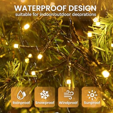 Cluster Lights Christmas 800 Led Fairy Lights 88FT Twinkle Lights with Remote 8 Modes String Lights Timer Plug in Firecracker Fairy Lights for Bedroom Outdoor Valentines Day Decorations,Warm White - Image 6