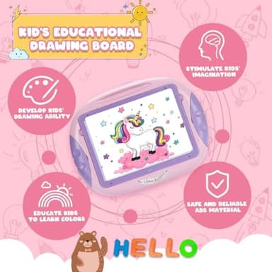 Cokzer Gift for 1-2 Year Old Girls, Toddler Girl Toys with Magnetic Letters and Numbers, Learning and Educational Toys for 1 2 Year Old, Girls Birthday (Unicorn Pink) - Image 6