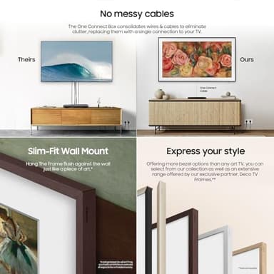 Samsung 85-Inch Class QLED 4K LS03D The Frame Series Quantum HDR Smart TV w/Dolby Atmos, Art Mode, Anti-Reflection, Customizable Frame, Slim Fit Wall Mount with Alexa Built-in (QN85LS03D, 2024 Model) - Image 4