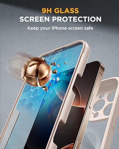 Miracase Magnetic for iPhone 16 Pro Case Full-Body Phone with Built-in Glass Screen Protector, [Compatible with MagSafe] Military Drop Proof 16 Pro Cover Bumper 6.3 inch, Desert - Image 5