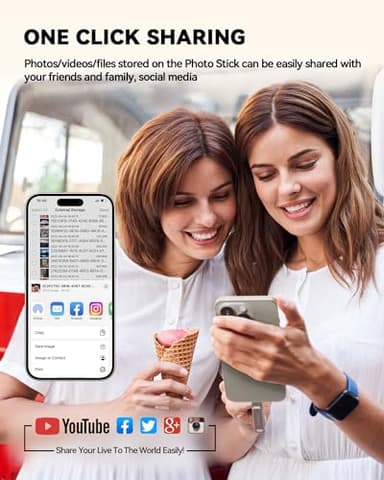 MFi Certified 128GB Flash Drive for iPhone Photo Stick, USB Thumb Drive Memory Stick High Speed USB Drive Photo Storage for iPhone Flash Drive Compatible for iPhone/iPad/Android/PC - Image 6