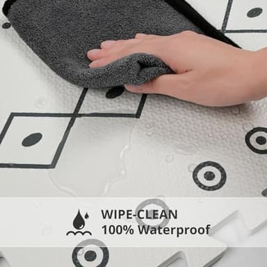 Baby Foam Play Mat, PIGLOG 72x48 Baby Crawling Mat, Floor Mats for Kids for Infants with Interlocking Floor Tiles, Toddler Playmats for Indoor and Outdoor, Easy to Clean Playroom Mats, Bohemia - Image 5