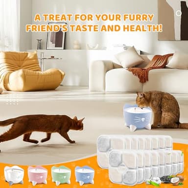 16 Pack Pet Fountain Filters for Catit PIXI Cat Drinking Fountain, Replacement Triple Action Water Filter with Ion-exchange Resin & Activated Carbon - Image 7