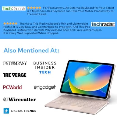 runelk Keyboard Case for iPad 10th Generation 2022 & 11th (A16, 2025) – Magic-Style Keyboard with Multi-Touch Trackpad – Floating Cantilever Stand – Magnetic Case for iPad 10.9 inch 10th / 11th Gen. - Image 5