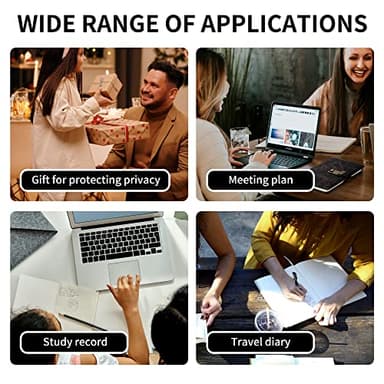 CAGIE Marble Diary with Lock for Girls, Waterproof Journal with Lock 192 Pages Secret Women Locked Diary with Pen, Password Locked Journals for Men and Boys, A5 Black - Image 6