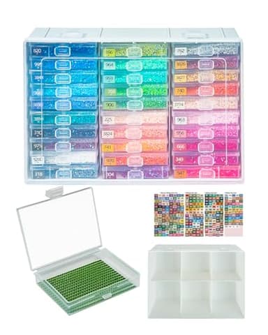 YBUTVY Diamond Art Trays with Lids, 30PCS Diamond Painting Trays with Lids ＆ Diamond Painting Storage, Diamond Painting Accessories for Diamond Art Beads (1 Pack) - Image 1