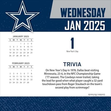 TURNER SPORTS Dallas Cowboys 2025 Box Calendar (25998053036) - Image 2