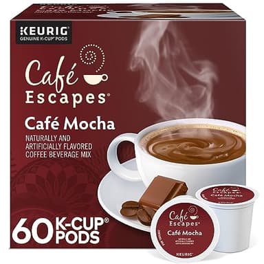 Café Escapes Café Mocha Coffee Beverage, Single-Serve K-Cup Pods, 60 Count - Image 1