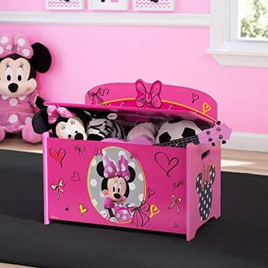 Delta Children Deluxe Toy Box, Disney Minnie Mouse - Image 4