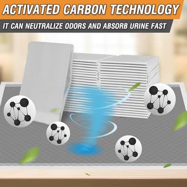 DEEP DEAR Charcoal Puppy Pads XL 30"x26", 40 Count Disposable Dog Pee Pads Extra Large, Activated Carbon Dog Potty Pads for Training, Pet Urine Bed Pads for Doggies, Piddle Pads for Indoor and Outdoor - Image 3