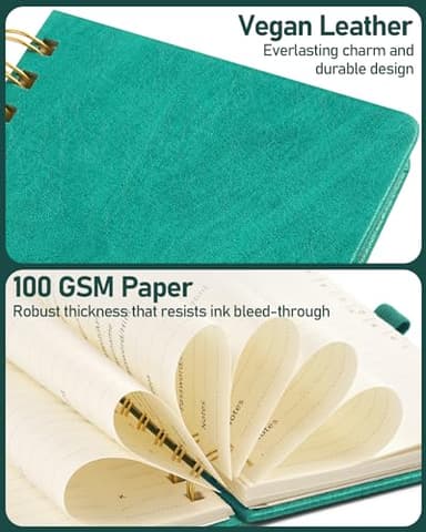 WEMATE Password Book with Alphabetical Tabs, Spiral Password Keeper Book for Seniors, Internet Password Notebook Password Journal Logbook Log in Detail, Small – 4.7''x 6'' (Teal) - Image 8