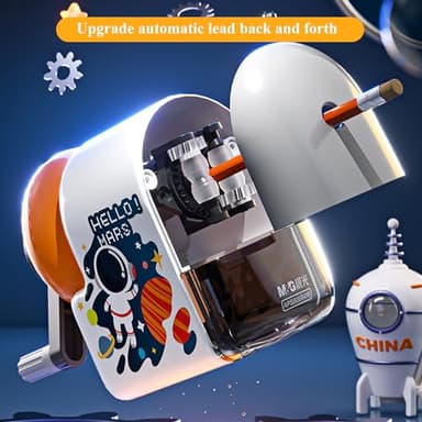 M&G Cute Manual Labor-Saving Pencil Sharpener for Colored and Sketch Pencils - Kids, School, Classroom, Home, Artists (Orange) - Image 3