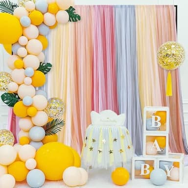 Fomcet 8FT x 8FT Backdrop Stand Heavy Duty with Base, Black Portable Adjustable Pipe and Drape Backdrop Stand Kit, Square Metal Arch Party Frame for Wedding Birthday Parties Banquet Decorations - Image 4