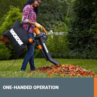 WORX WG509 12 Amp Trivac, 3 in 1 Electric Leaf Blower, Leaf Vacuum & Leaf Mulcher for Lawn Care - Image 8