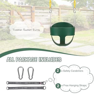 RedSwing High Back Toddler Bucket Swing Seat with Coated Chains, Heavy Duty Kids Swing Seat for Outside, Playground, Backyard, Swing Set Accessories - Image 6