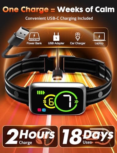 Dog Bark Collar, Smart Bark Collar for Small Dogs 5-15lbs Medium Large Dogs, Effective AI Barking Collar with Adjustable Beep Vibration Modes & 7 Sensitivity, Automatic Anti Barking Device for Dog - Image 5