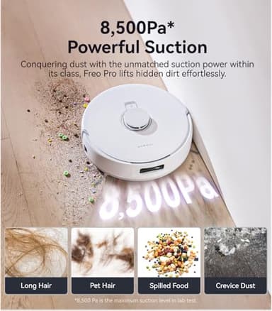 NARWAL Freo Pro Robot Vacuum and Mop Combo, Tangle Free Robot Mop, 8500Pa Powerful Suction, Self-Emptying, Auto Mop Washing, Auto Drying, Obstacle Avoidance, Ideal for Pet Hair and Hard Floor - Image 2