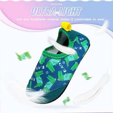 Apolter Baby Boys and Girls Swim Water Shoes Barefoot Aqua Socks Non-Slip for Beach Pool Toddler Kids - Image 4