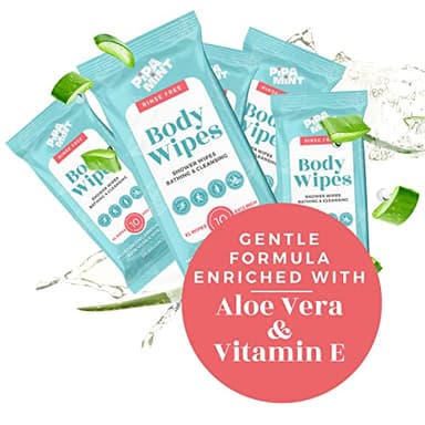 Body Wipes XL Shower Wipes Body Wipe for Adults Bathing, Traveling, Camping, Gym, Car, Elderly, Bedridden - Disposable Washcloths for Adults No Rinse 1 Box, 5 Pack (50 ct) - Image 8