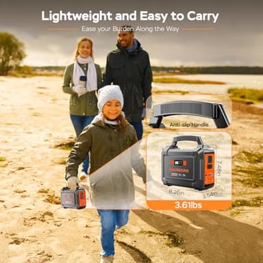 MARBERO Solar Generator 167Wh Camping Portable Power Station 200W Peak with Foldable Solar Panels 30W with AC Outlet 110V Multi-Port LED Flashlights for CPAP Home Camping Hurricane Emergency - Image 6