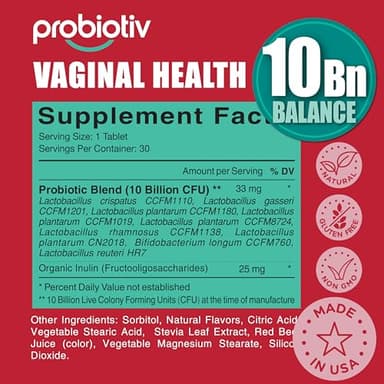 Chewable Vaginal Probiotics for Women 10 Billion CFU + Organic Prebiotics — Supports Vaginal Health, Maintains Vaginal pH Balance & Promotes Feminine Freshness, Strawberry-Flavored Tablets - Image 6