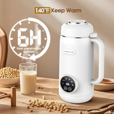 MAGETANG 7 in 1 Nut Milk Maker Machine 28oz Automatic Almond Milk Maker for Homemade Coconut, Oat, Soy, Plant-Based Milk, Juice with 18H Delay Start/6H Keep Warm/Self Cleaning - Image 4