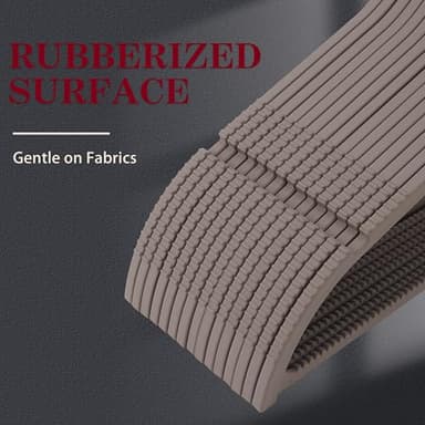 ELONG HOME Plastic Clothes Hangers, Upgraded Rubber Non Slip Plastic Hangers, Non Velvet Durable Slim Clothing Hangers, 17.7 Inches Wide for Adults Clothes, 20 Pack - Image 3