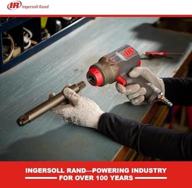Ingersoll Rand 2236QTIMAX-2 DXS2 1/2" Air Impact Wrench, 2" Extended Anvil, Quiet, 1500 ft-lb Torque, Titanium Hammercase, Friction Ring Retainer, Pistol, Interchangeable Anvil, Multi-functional Tool - Image 6