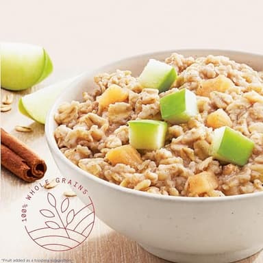 Quaker Protein Instant Oatmeal, Apple Cinnamon, 12g Protein per Serving, Whole Grains, No Artificial Flavors, No Added Colors, 1.76 oz Packets, (24 Pack) - Image 5