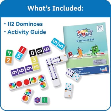 hand2mind Numberblocks Dominoes Set, Dominos for Kids, Domino & Tile Games, Toddler Matching Game, Counting Toys, Montessori Math Materials, Educational Toys for Kids, Preschool Learning Activities - Image 2