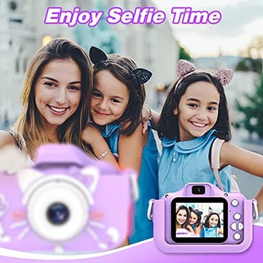 Goopow Kids Camera Toys for 3-8 Year Old Girls Boys,Children Digital Video Camcorder Camera with Cartoon Soft Cover, Best Chritmas Birthday Festival Gift for Kids - 32G SD Card Included - Image 4