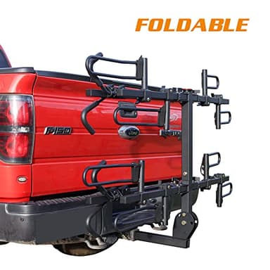 Young 4-Bike Rack Hitch Mount Platform Style Carrier for Cars Trucks SUVs Minivans with 2" Hitch Receiver, 4 Bikes X 40 lbs (160 lbs Total) Load Capacity - Image 3