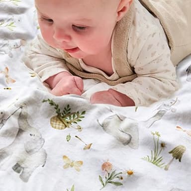 BOPRIO Baby Blankets for Unisex Boys Girls, Super Soft Nursery Minky Blankets with Baby Elephant Design and Dotted Fleece Backing, Printed Bed Throws Newborn - Image 5