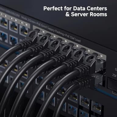 Cable Matters 10Gbps 10-Pack Snagless Cat 6 Ethernet Cable - 10ft, Cat 6 Cable, Cat6 Cord, Ethernet Cord, Black - Image 8