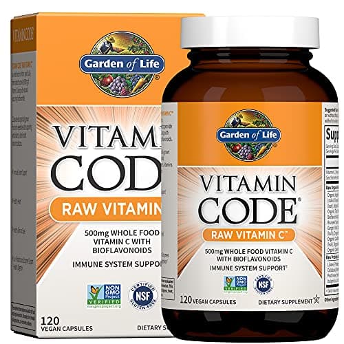 Garden of Life Vitamin Code Raw Vitamin C - 120 Capsules, 500mg Whole Food Vitamin C Capsules + Fruit & Veggie Blend & Probiotics, Supplements for Adults, Vegan, Gluten Free - Image 1