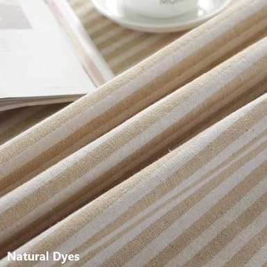 TruDelve 120 Inch Extra Long Tablecloth Beige Striped Tablecloths Washable Cloth Tablecloths for 8 Foot Rectangle Tables (Beige,120"x55",Rectangular) - Image 4